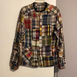 Vintage McGregor Madras Plaid Patchwork Full Zip Lightweight Jacket